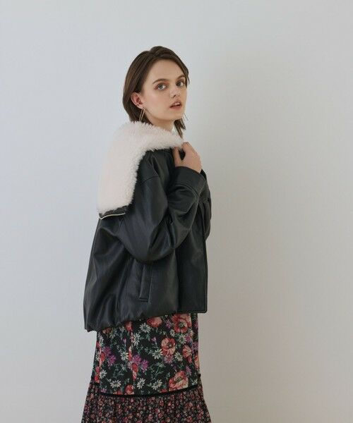 GRACE CONTINENTAL / グレースコンチネンタル その他アウター | フェイクレザーボンバージャケット | 詳細16