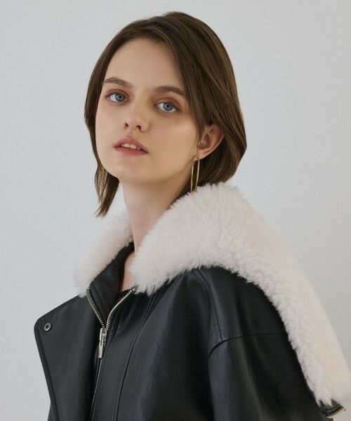 GRACE CONTINENTAL / グレースコンチネンタル その他アウター | フェイクレザーボンバージャケット | 詳細17