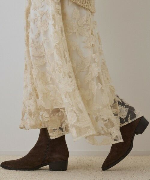 GRACE CONTINENTAL / グレースコンチネンタル ロング・マキシ丈スカート | エンブロイダリーフレアスカート | 詳細4