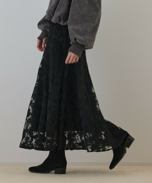 GRACE CONTINENTAL / グレースコンチネンタル ロング・マキシ丈スカート | エンブロイダリーフレアスカート | 詳細11