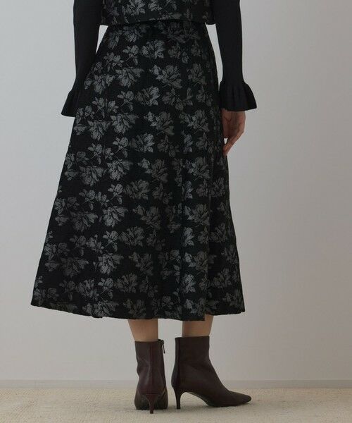 GRACE CONTINENTAL / グレースコンチネンタル ロング・マキシ丈スカート | ラメフラワージャガードフレアスカート | 詳細16