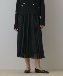 GRACE CONTINENTAL / グレースコンチネンタル ロング・マキシ丈スカート | メッシュプリーツスカート