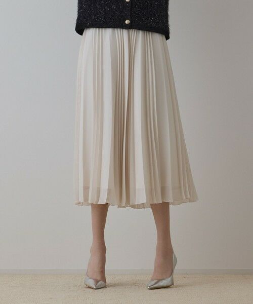 GRACE CONTINENTAL / グレースコンチネンタル ロング・マキシ丈スカート | メッシュプリーツスカート | 詳細4