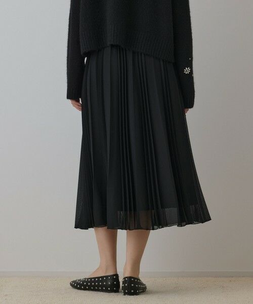 GRACE CONTINENTAL / グレースコンチネンタル ロング・マキシ丈スカート | メッシュプリーツスカート | 詳細11