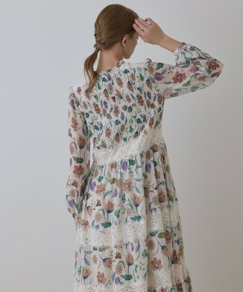 GRACE CONTINENTAL / グレースコンチネンタル ロング・マキシ丈ワンピース | サラサプリントティアードワンピース | 詳細6