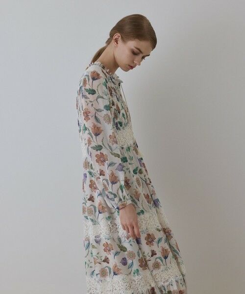 GRACE CONTINENTAL / グレースコンチネンタル ロング・マキシ丈ワンピース | サラサプリントティアードワンピース | 詳細7