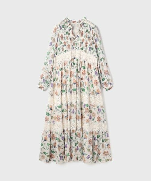 GRACE CONTINENTAL / グレースコンチネンタル ロング・マキシ丈ワンピース | サラサプリントティアードワンピース | 詳細8