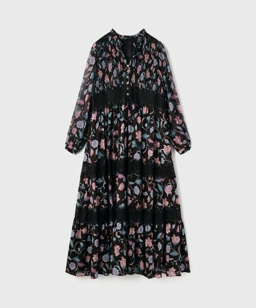 GRACE CONTINENTAL / グレースコンチネンタル ロング・マキシ丈ワンピース | サラサプリントティアードワンピース | 詳細20