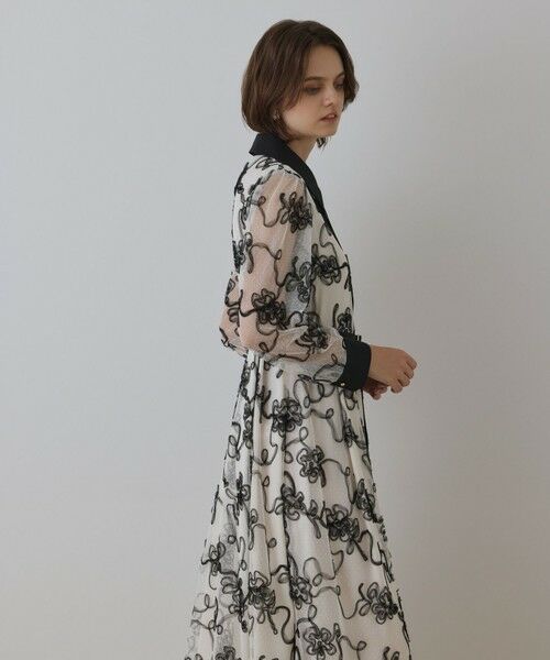 GRACE CONTINENTAL / グレースコンチネンタル ロング・マキシ丈ワンピース | チュールコードレースワンピース | 詳細4