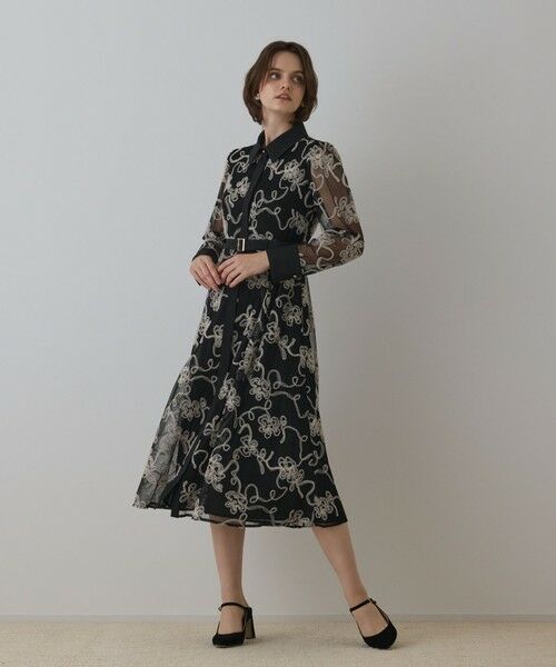 GRACE CONTINENTAL / グレースコンチネンタル ロング・マキシ丈ワンピース | チュールコードレースワンピース | 詳細14