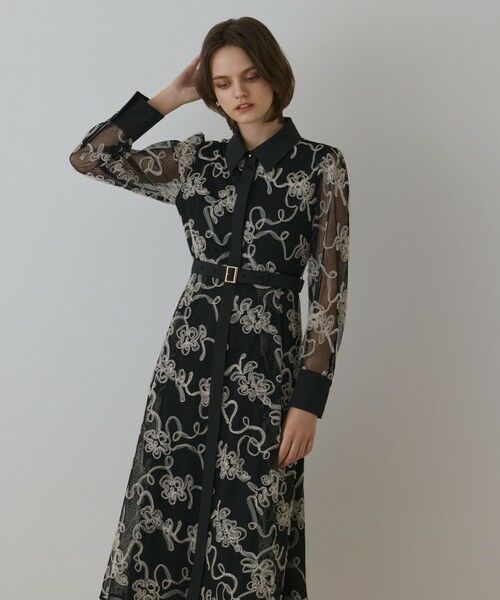 GRACE CONTINENTAL / グレースコンチネンタル ロング・マキシ丈ワンピース | チュールコードレースワンピース | 詳細16