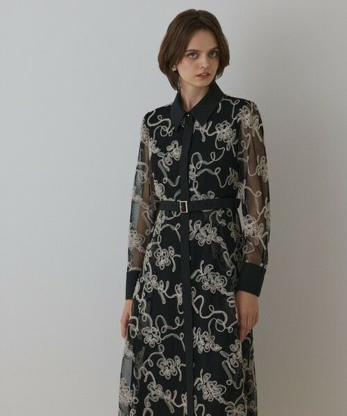 GRACE CONTINENTAL / グレースコンチネンタル ロング・マキシ丈ワンピース | チュールコードレースワンピース | 詳細19