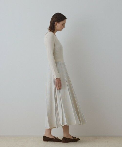 GRACE CONTINENTAL / グレースコンチネンタル ミニ丈・ひざ丈ワンピース | ラメモールニットジャガードワンピース | 詳細1