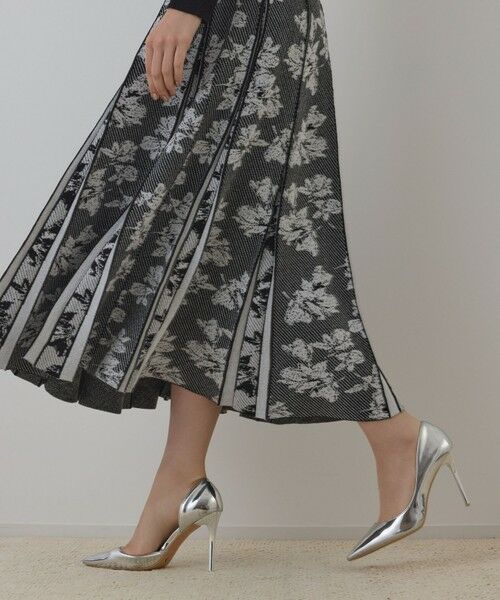 GRACE CONTINENTAL / グレースコンチネンタル ミニ丈・ひざ丈ワンピース | ラメモールニットジャガードワンピース | 詳細10