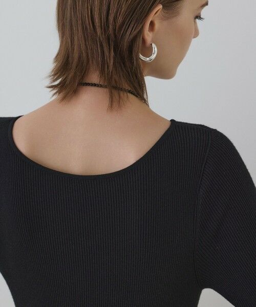 GRACE CONTINENTAL / グレースコンチネンタル ミニ丈・ひざ丈ワンピース | ラメモールニットジャガードワンピース | 詳細11