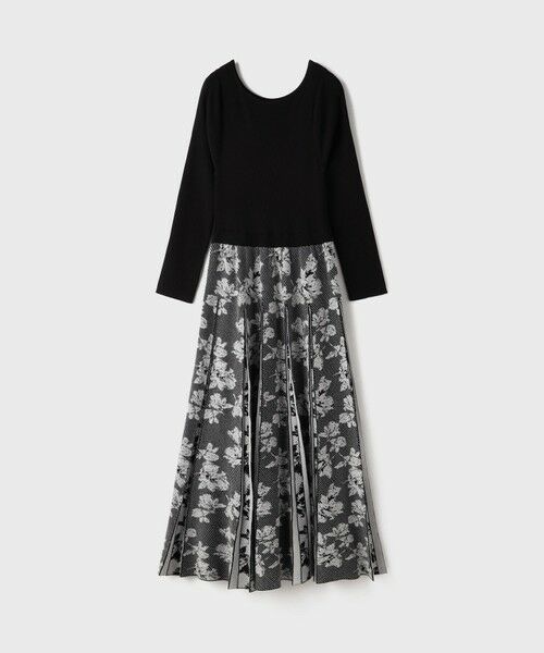 GRACE CONTINENTAL / グレースコンチネンタル ミニ丈・ひざ丈ワンピース | ラメモールニットジャガードワンピース | 詳細12