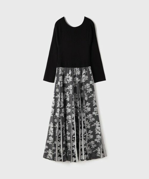 GRACE CONTINENTAL / グレースコンチネンタル ミニ丈・ひざ丈ワンピース | ラメモールニットジャガードワンピース | 詳細13