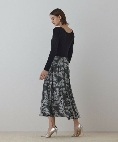 GRACE CONTINENTAL / グレースコンチネンタル ミニ丈・ひざ丈ワンピース | ラメモールニットジャガードワンピース | 詳細7