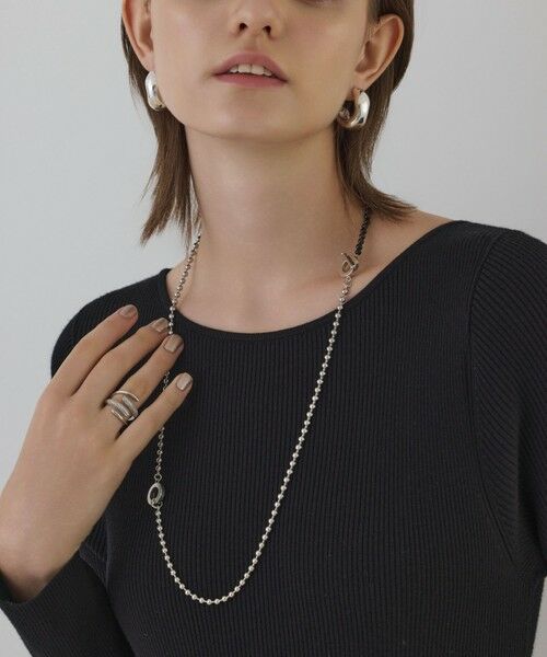 GRACE CONTINENTAL / グレースコンチネンタル ミニ丈・ひざ丈ワンピース | ラメモールニットジャガードワンピース | 詳細8