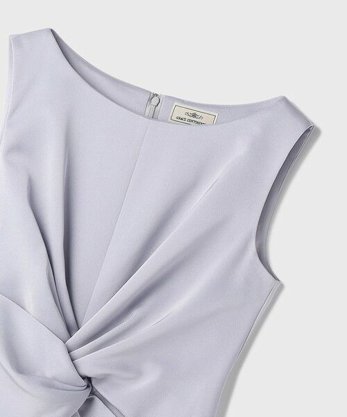 GRACE CONTINENTAL / グレースコンチネンタル ドレス | サテンクロスドレープワンピース | 詳細10