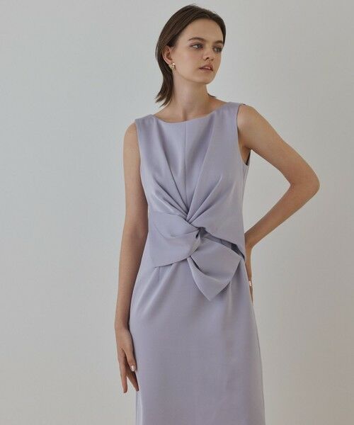 GRACE CONTINENTAL / グレースコンチネンタル ドレス | サテンクロスドレープワンピース | 詳細4