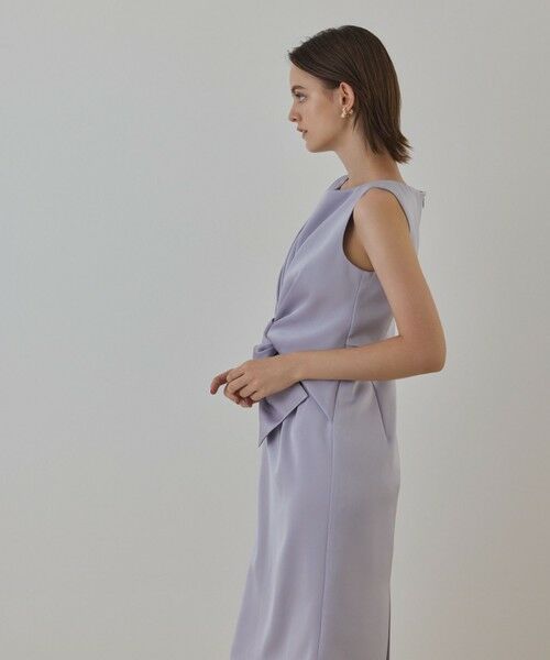 GRACE CONTINENTAL / グレースコンチネンタル ドレス | サテンクロスドレープワンピース | 詳細5