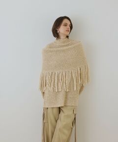 GRACE CONTINENTAL / グレースコンチネンタル ニット・セーター | フリンジケープニットトップ