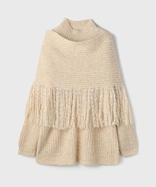 GRACE CONTINENTAL / グレースコンチネンタル ニット・セーター | フリンジケープニットトップ | 詳細5