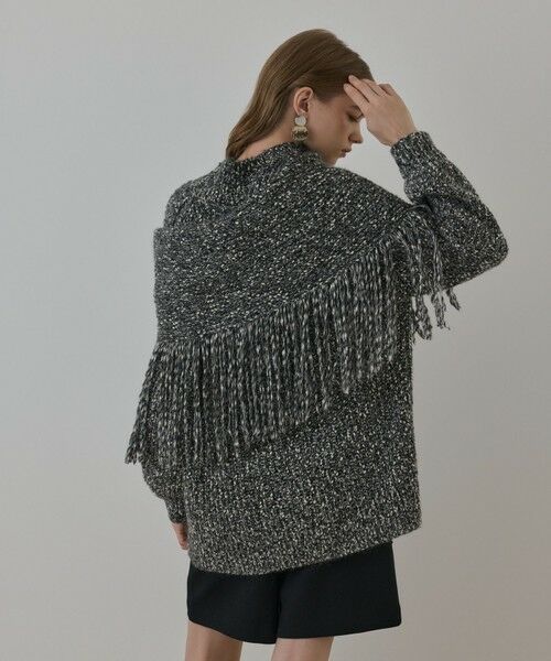 GRACE CONTINENTAL / グレースコンチネンタル ニット・セーター | フリンジケープニットトップ | 詳細8