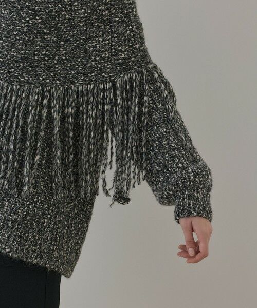 GRACE CONTINENTAL / グレースコンチネンタル ニット・セーター | フリンジケープニットトップ | 詳細9