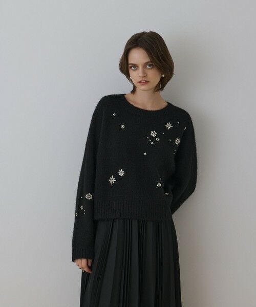 GRACE CONTINENTAL / グレースコンチネンタル ニット・セーター | ビジューニットトップ | 詳細10