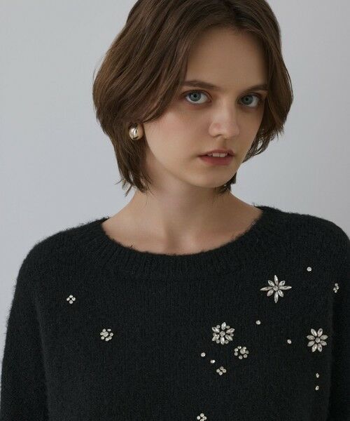 GRACE CONTINENTAL / グレースコンチネンタル ニット・セーター | ビジューニットトップ | 詳細11