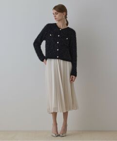 GRACE CONTINENTAL / グレースコンチネンタル カーディガン・ボレロ | ノーカラーフェザーニットカーディガン