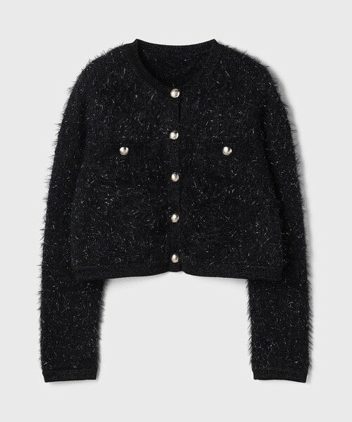 GRACE CONTINENTAL / グレースコンチネンタル カーディガン・ボレロ | ノーカラーフェザーニットカーディガン | 詳細6