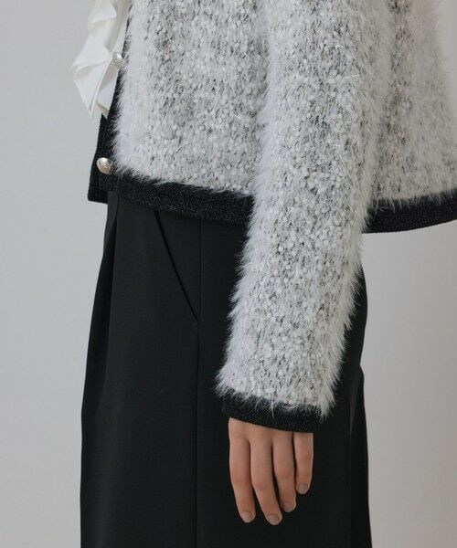 GRACE CONTINENTAL / グレースコンチネンタル カーディガン・ボレロ | ノーカラーフェザーニットカーディガン | 詳細9