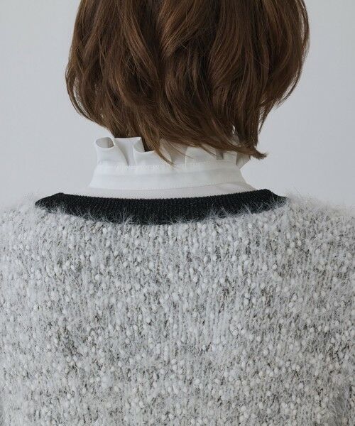 GRACE CONTINENTAL / グレースコンチネンタル カーディガン・ボレロ | ノーカラーフェザーニットカーディガン | 詳細10