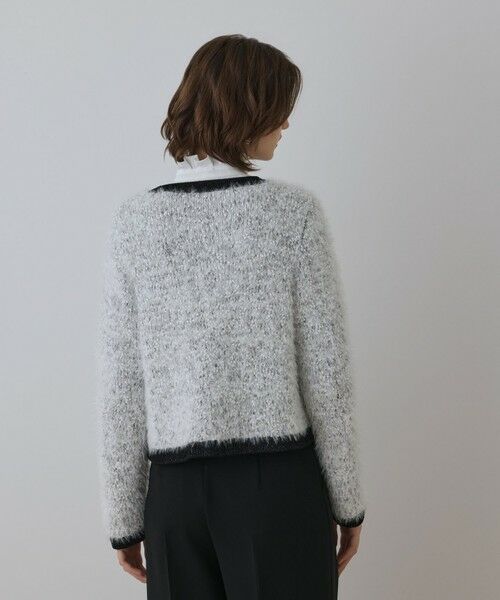 GRACE CONTINENTAL / グレースコンチネンタル カーディガン・ボレロ | ノーカラーフェザーニットカーディガン | 詳細12