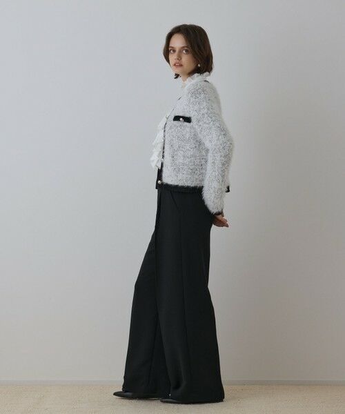 GRACE CONTINENTAL / グレースコンチネンタル カーディガン・ボレロ | ノーカラーフェザーニットカーディガン | 詳細15