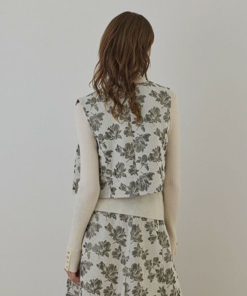 GRACE CONTINENTAL / グレースコンチネンタル ベスト | ラメフラワージャガードベスト | 詳細6