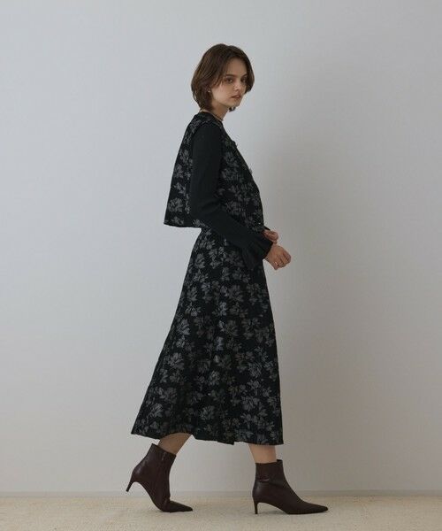 GRACE CONTINENTAL / グレースコンチネンタル ベスト | ラメフラワージャガードベスト | 詳細13