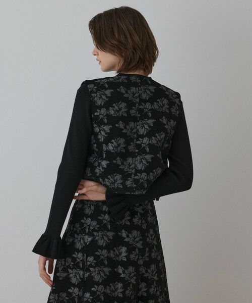 GRACE CONTINENTAL / グレースコンチネンタル ベスト | ラメフラワージャガードベスト | 詳細14