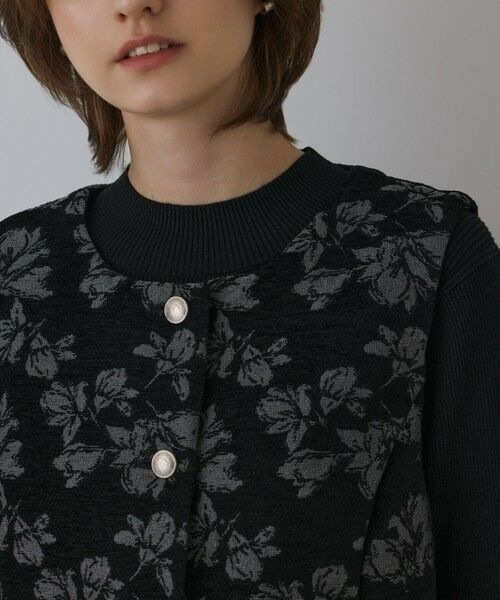 GRACE CONTINENTAL / グレースコンチネンタル ベスト | ラメフラワージャガードベスト | 詳細16