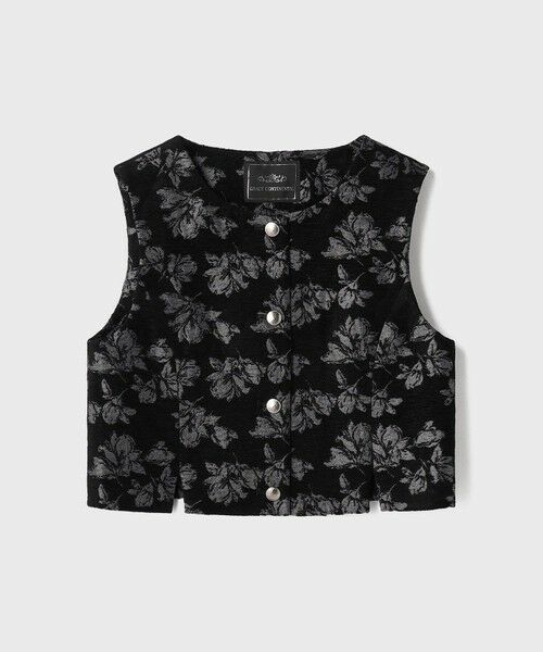 GRACE CONTINENTAL / グレースコンチネンタル ベスト | ラメフラワージャガードベスト | 詳細19