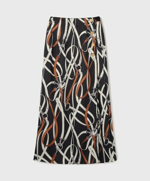 GRACE CONTINENTAL / グレースコンチネンタル ロング・マキシ丈スカート | ベルトプリントアシメプリーツスカート | 詳細13