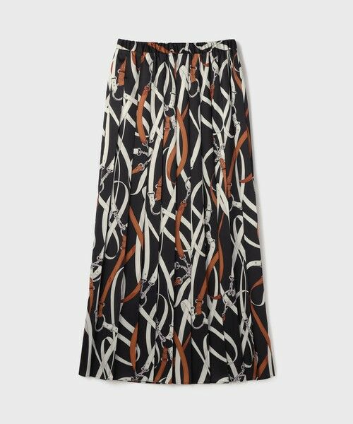 GRACE CONTINENTAL / グレースコンチネンタル ロング・マキシ丈スカート | ベルトプリントアシメプリーツスカート | 詳細14