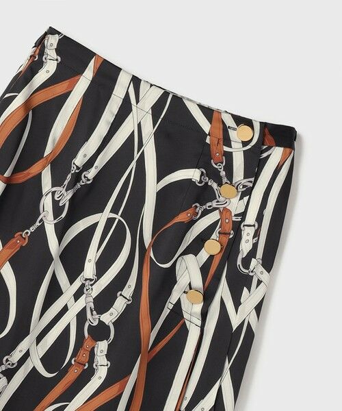 GRACE CONTINENTAL / グレースコンチネンタル ロング・マキシ丈スカート | ベルトプリントアシメプリーツスカート | 詳細15