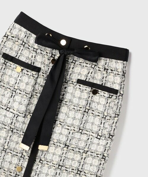 GRACE CONTINENTAL / グレースコンチネンタル ミニ・ひざ丈スカート | トリミングツイードスカート | 詳細8