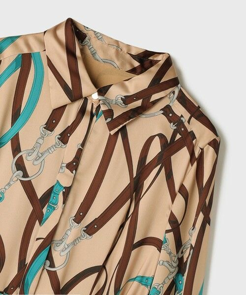 GRACE CONTINENTAL / グレースコンチネンタル ミニ丈・ひざ丈ワンピース | ベルトプリントシャツドレス | 詳細8