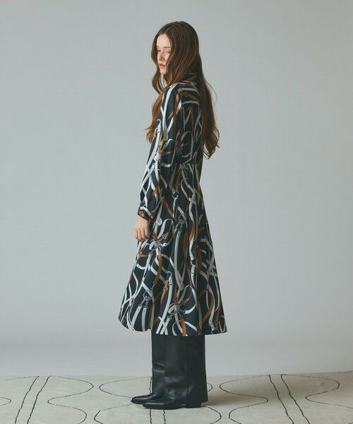 GRACE CONTINENTAL / グレースコンチネンタル ミニ丈・ひざ丈ワンピース | ベルトプリントシャツドレス | 詳細12