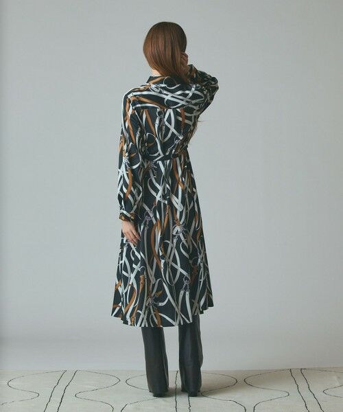 GRACE CONTINENTAL / グレースコンチネンタル ミニ丈・ひざ丈ワンピース | ベルトプリントシャツドレス | 詳細13